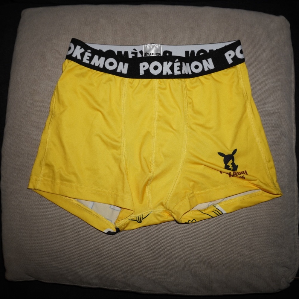 Yellow Boxer Briefs for Men. Pikachu- size M (Japan) fits like Small